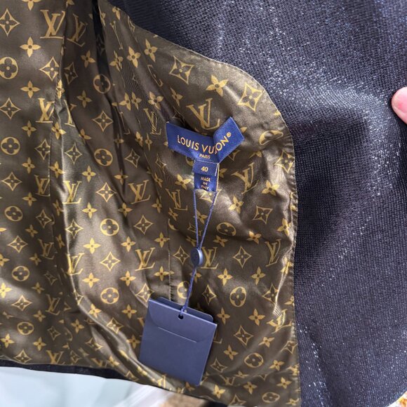 NWT Louis Vuitton Single-Breasted Glitter Blazer Size 40 with COA - Picture 6 of 14